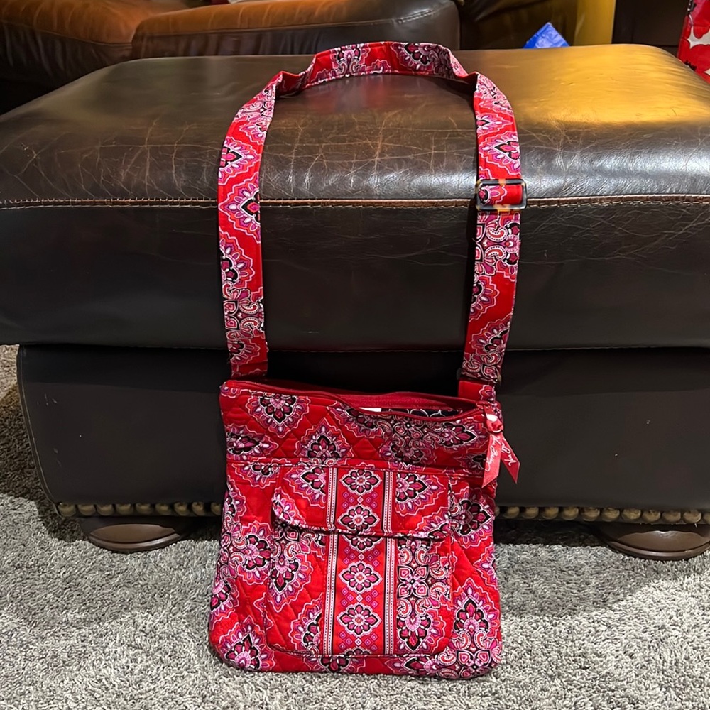 Vera Bradley Cross Body Bag in Frankly Scarlet